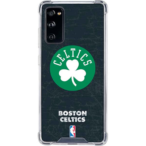 NBA Boston Celtics Black Secondary Logo Galaxy S20 FE Clear Case